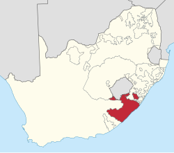 特蘭斯凱在南非的位置（紅色）