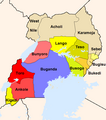 Image 1The administrative divisions of the British Protectorate of Uganda, including five of today's six kingdoms (from Non-sovereign monarchy)