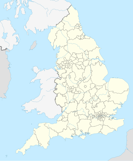 2012年至2013年英格兰足球乙级联赛在英格兰的位置