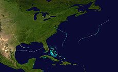 Track map of the 1983 Atlantic hurricane season