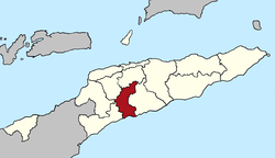 阿伊纳罗区在东帝汶的位置
