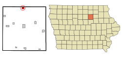 Location of Greene, Iowa
