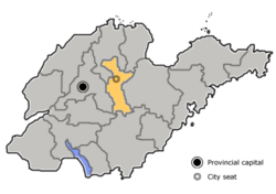 淄博市在山东省的地理位置