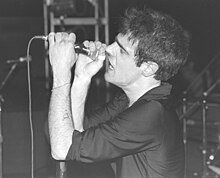 Picciotto performing with Fugazi in 1996