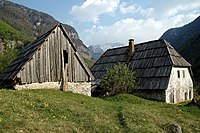 Typical farmhouse in Triglav National Park, Slovenia