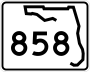 State Road 858 marker