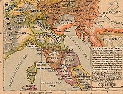 1803年所可控制下的北意大利 （意大利和法国之间的边界不准确）