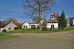 Centre of Zlátenka with the chapel