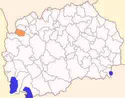 Location of Municipality of Vrapčište