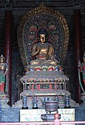 Ming dynasty (1368-1644) statue of Akshobhya in Huayan Temple in Datong, Shanxi, China