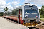 An NSB class 92 DMU at Åsen Station, Norway, in 2008