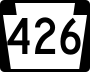 Pennsylvania Route 426 marker