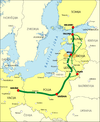 Proposed Rail Baltica route map, courtesy of the Ministry of Transport and Communication of the Republic of Latvia