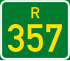 Regional route R357 shield