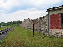 Facade of the Givet plant on the railroad side.