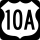 U.S. Route 10A marker
