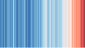 1850- Warming stripes - global average surface temperature.svg SVG successor