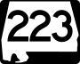 State Route 223 marker