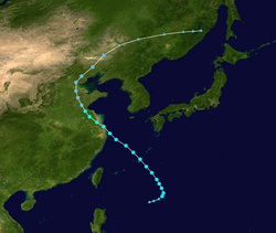 强热带风暴安比的路径图