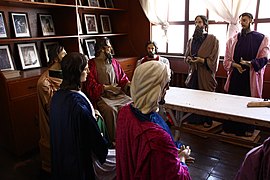 Life size images of the Last Supper