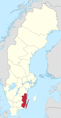 卡爾馬省在瑞典的位置