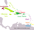 Image 19Linguistic map of the Caribbean in CE 1500, before European colonization (from History of the Caribbean)