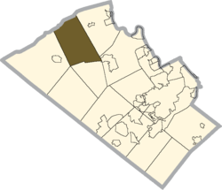 Location of Heidelberg Township in Lehigh County, Pennsylvania