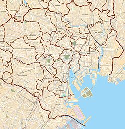 上北泽在东京都区部的位置