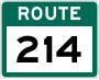 Route 214 marker