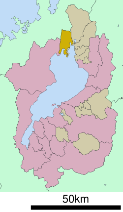 西浅井町位置图