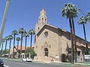 The First Presbyterian Church was built in 1892 and is located at 402 W. Monroe St. The property is listed in the National register of Historic Places. (NRHP)