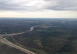 Aerial view of Fidlay Township over PA Route 576