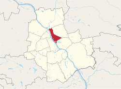 Location of Praga-North within Warsaw