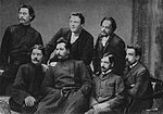 高尔基（左下）和莫斯科文学小组Sreda会员。1902年