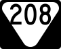 State Route 208 marker