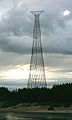 128 meters high Hyperboloid pylon（英语：Shukhov tower on the Oka River） in Russia