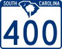 South Carolina Highway 400 marker