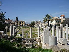 Remains of the Roman Agora built in Athens during the Roman period