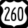 U.S. Route 260 marker