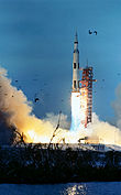 Apollo 9 launching from Kennedy Space Center