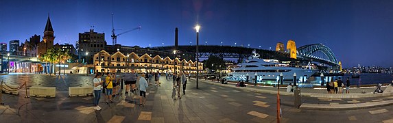 Christmas night panoramic view at Campbell's Cove