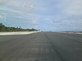 Dharavandhoo Airport runway, nearing completion