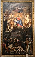 多梅尼基諾的《玫瑰經聖母》（Madonna del Rosario），498 × 289cm，約作於1617－1625年。[46]