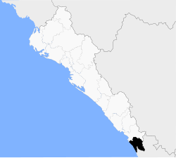 Location of the municipality in Sinaloa