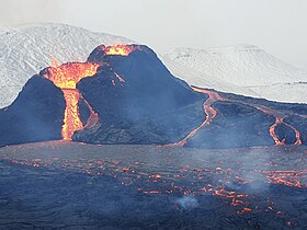 Geldingadalir eruption near Fagradalsfjall, 24 March 2021.