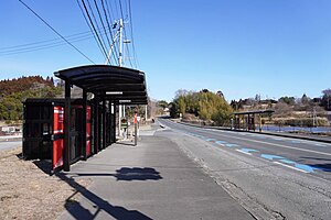 设置于国道45号上的公车站（2024年2月）