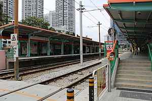 轻铁天荣站临时月台（2018年1月）