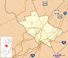 East Windsor is located in Mercer County, New Jersey
