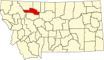 庞多雷县在蒙大拿州的位置