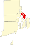 標示出布里斯托郡位置的地圖